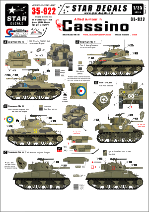 Star Decals 35-922 Allied armor in Cassino #1 1/35