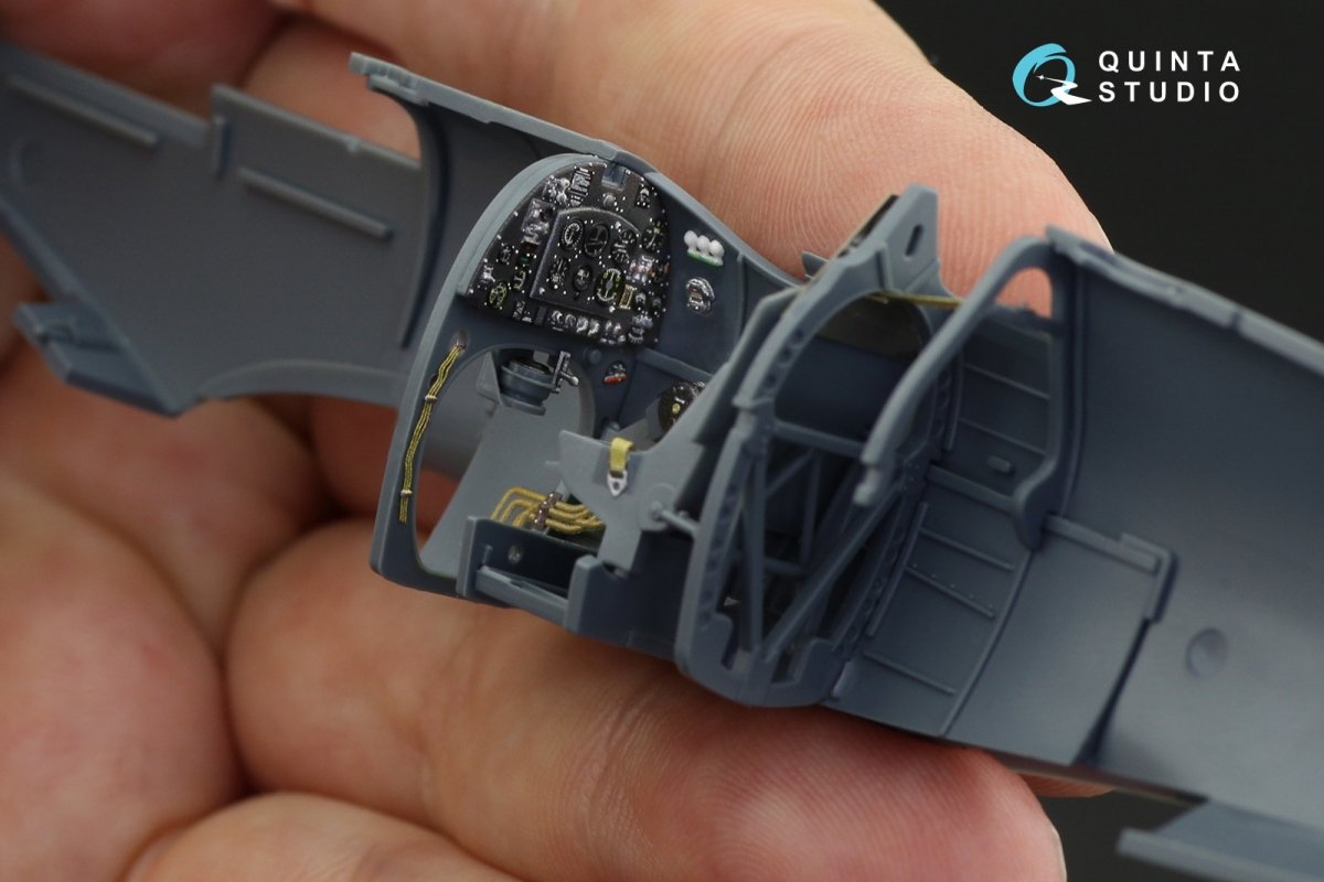 Quinta Studio QD48120 Spitfire Mk.VIII 3D-Printed &amp;amp; colored Interior on decal paper (Eduard) 1/48 – immagine 11