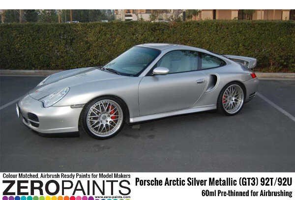 Peinture métallisée Zero Paints ZP-1031-Y90 Porsche Argent Arctique (GT3) 92T/92U 60 ml