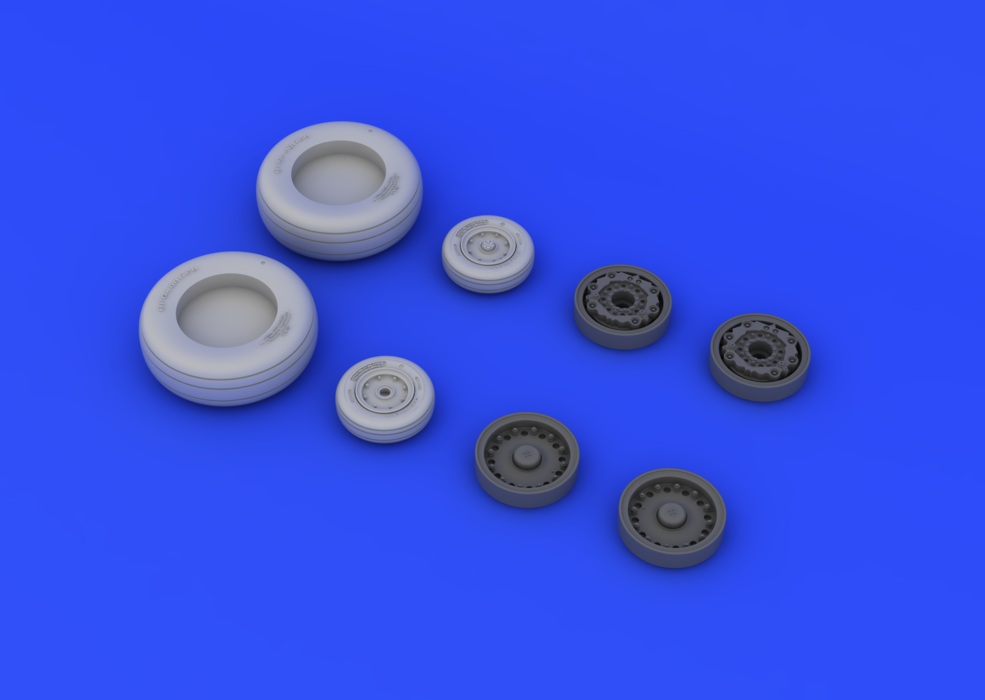 Eduard 648193 A-6 wheels 1/48 (HOBBY BOSS) – imagen 3