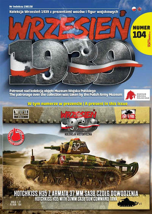 First To Fight PL104 French Hotchkiss H35 Command Tank with 37mm SA38 Gun 1/72
