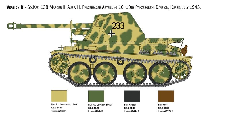 Italeri 6566 Marder III Ausf. H Sd. Kfz.138 1/35 – Bild 9