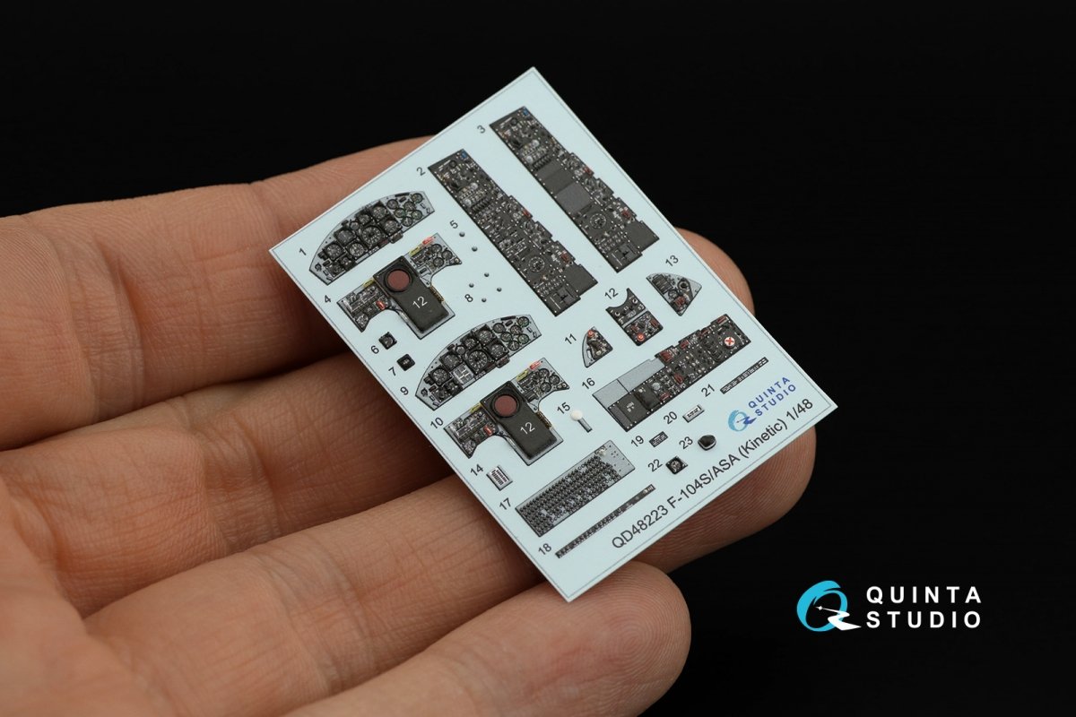 Quinta Studio QD48223 F-104S/ASA 3D-Printed &amp;amp; colored Interior on decal paper (Kinetic) 1/48 – image 2