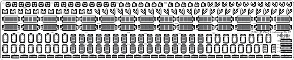 Pontos 35017F1 USS CA-35 Indianapolis 1945 Detail Up Set 1/350 – Bild 13