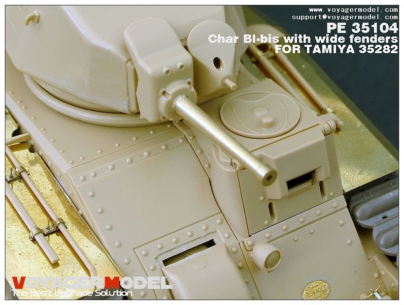 Voyager Model PE35104 WWII French Char BI-bis with wide fenders (B ver include Gun barrel) for TAMIYA 35282 1/35 – Bild 5