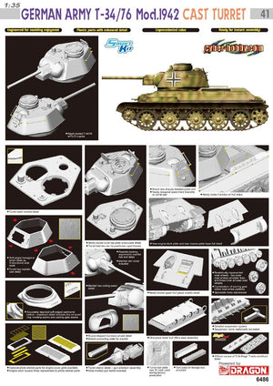 Cyber Hobby 6486 T-34/76 Mod. German Army 1942 Cast Turret 1/35