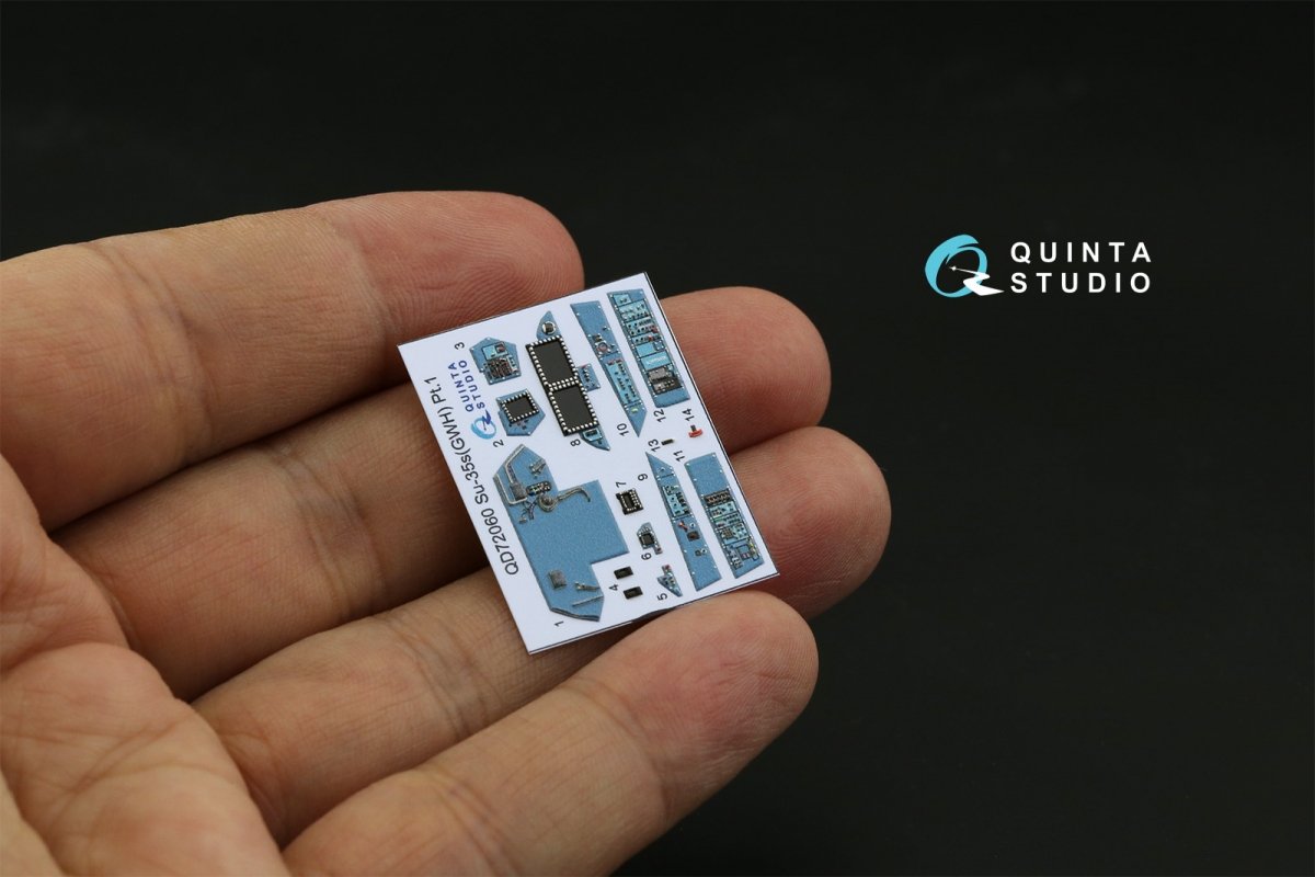 Quinta Studio QD72060 Su-35S 3D-Printed &amp;amp; colored Interior on decal paper (GWH) 1/72 – obrázek 2