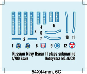 Hobby Boss 87021 Kursk SSGN Russian Navy Oscar II Class Submarine 1/700 – Bild 3