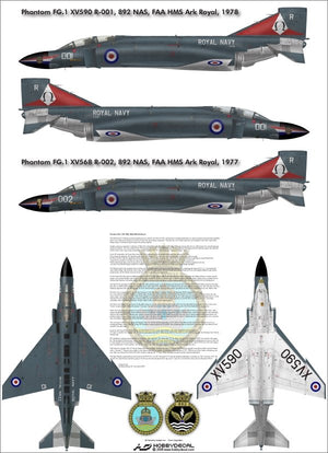 HobbyDecal AL48007V1 Pahntom FG.1 892 Nas, HMS FAA Ark Royal 1/48