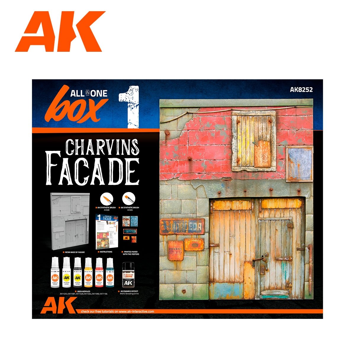 AK Interactive AK8252 ENSEMBLE TOUT-EN-UN - BOÎTE 1 – FAÇADE CHARVINS