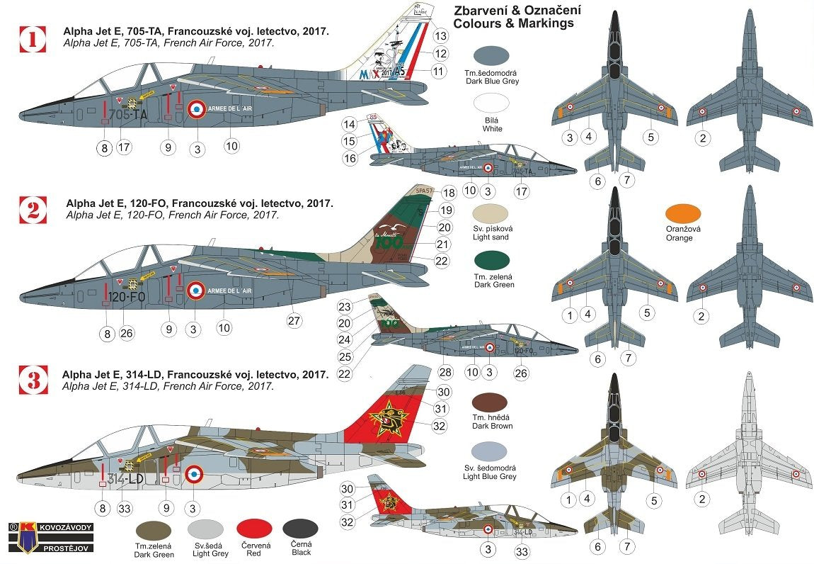 Kovozavody Prostejov KPM0264 Alpha Jet E &amp;quot;In French Services&amp;quot; 1/72 – image 2