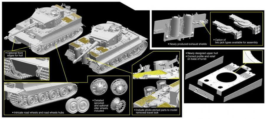 Cyber Hobby 6650 Sd.Kfz.181 Pz.Kpfw.VI Ausf.E Tiger I, Feb. 1944 Production 1/35 – Bild 2