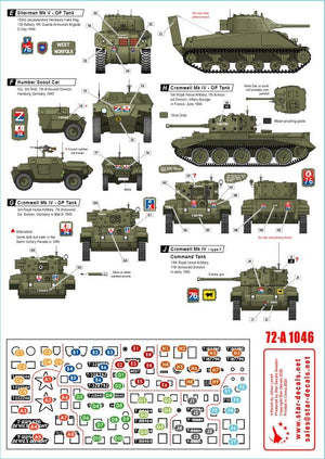 Star Decals 72-A1046 Royal Artillery # 2. 75th D-Day Special. OP Tanks - Sherman, Cromwell and Humber SC 1/72 – zdjęcie 2