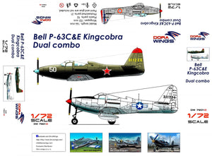 Dora Wings 7201D Bell P-63C&amp;amp;E Kincobra Dual combo 2in1 1/72 – image 2