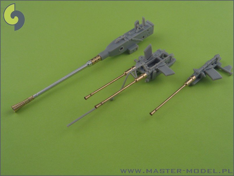Master SM-35-003 Schnellboot Typ S-100 armament gun barrels - Flak M42 3.7cm (1pcs) and Flak 38 20mm (3pcs) – obrázek 7