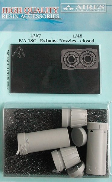 Buses d&amp;#39;échappement Aires 4267 F/A-18C Hornet - position fermée 1/48 Hasegawa
