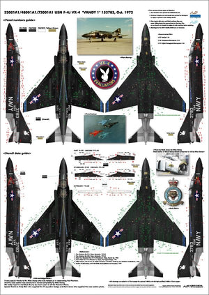 HobbyDecal AL48001V1 F-4J VX-4 Vandy1 Black Bunny October 1972 1/48 – obrázek 2