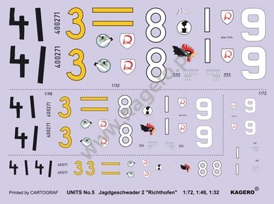 Kagero 97005 JG 2. Jagdgeschwader &amp;quot;Richthofen&amp;quot; (decals) EN – image 5