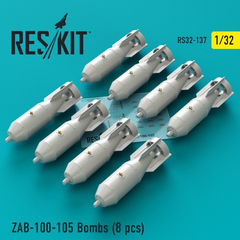 RESKIT RS32-0137 ZAB-100-105 Bombs (8 pcs) 1/32