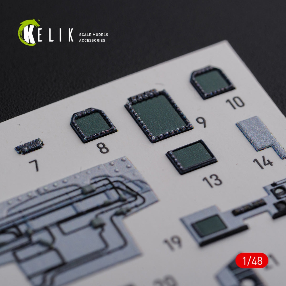 KELIK K48078 F/A-18F Super Hornet interior 3D decals for MENG kit 1/48 – image 4