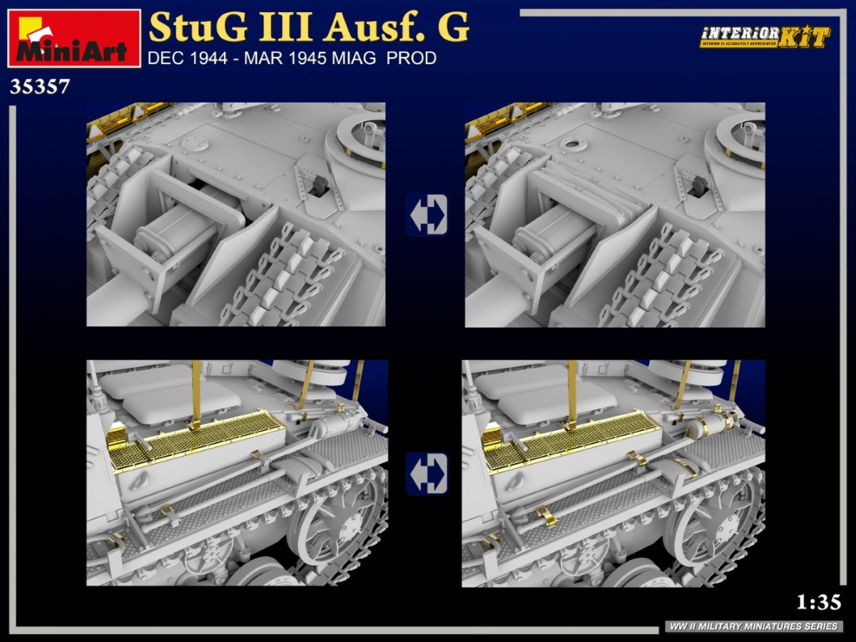 MiniArt 35357 StuG III Ausf. G DEC 1944 – MAR 1945 MIAG PROD. INTERIOR KIT 1/35 – image 11