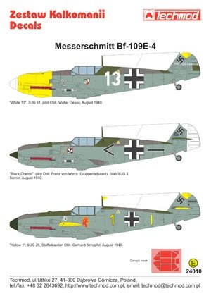 Techmod 24010 - Messerschmitt Bf 109E-4 1/24 – obrázek 2