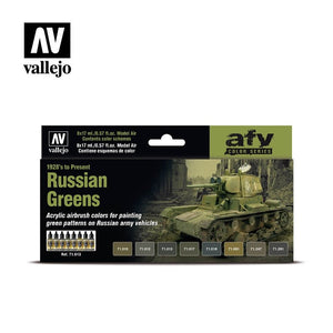 Vallejo 71613 SRussian Greens (1928&amp;#39;s to Present) 8 x 17ml