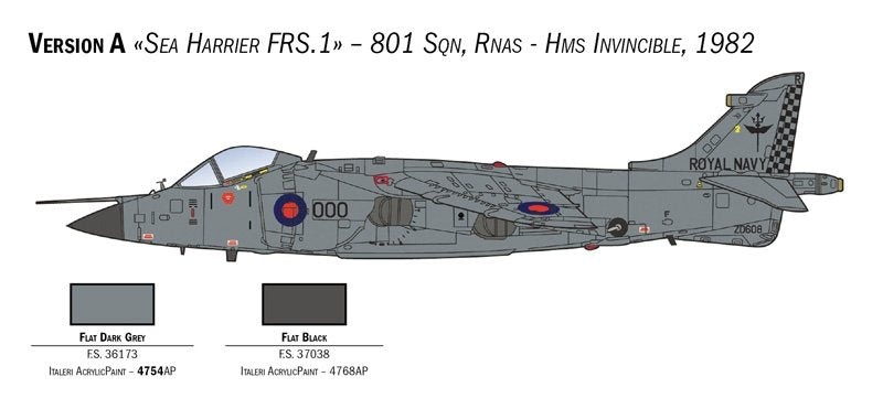 Italeri 1236 FRS.1 Sea Harrier 1/72 – immagine 4