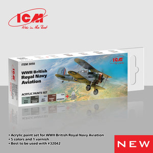 ICM 3050 Acrylic paints set for WWII British Royal Navy Aviation 12 ml x 6
