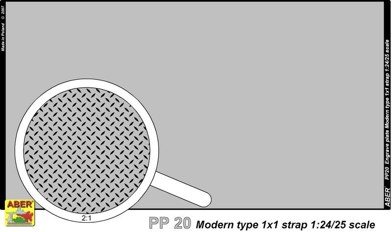 Aber PP20 Engrave plate (140 x 77 mm) - modern type 1x1 strips 1/24/25 – Bild 2