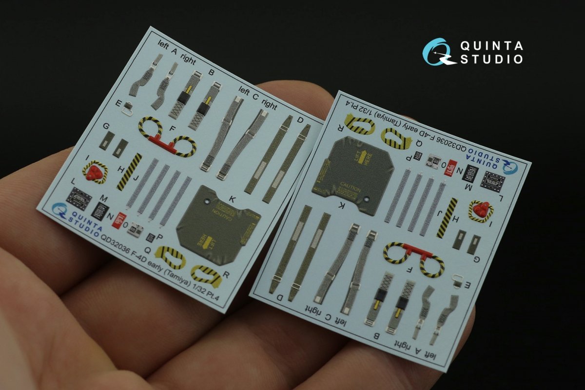 Quinta Studio QD32036 F-4D 3D-Printed &amp;amp; colored Interior on decal paper (Tamiya) 1/32 – Bild 8