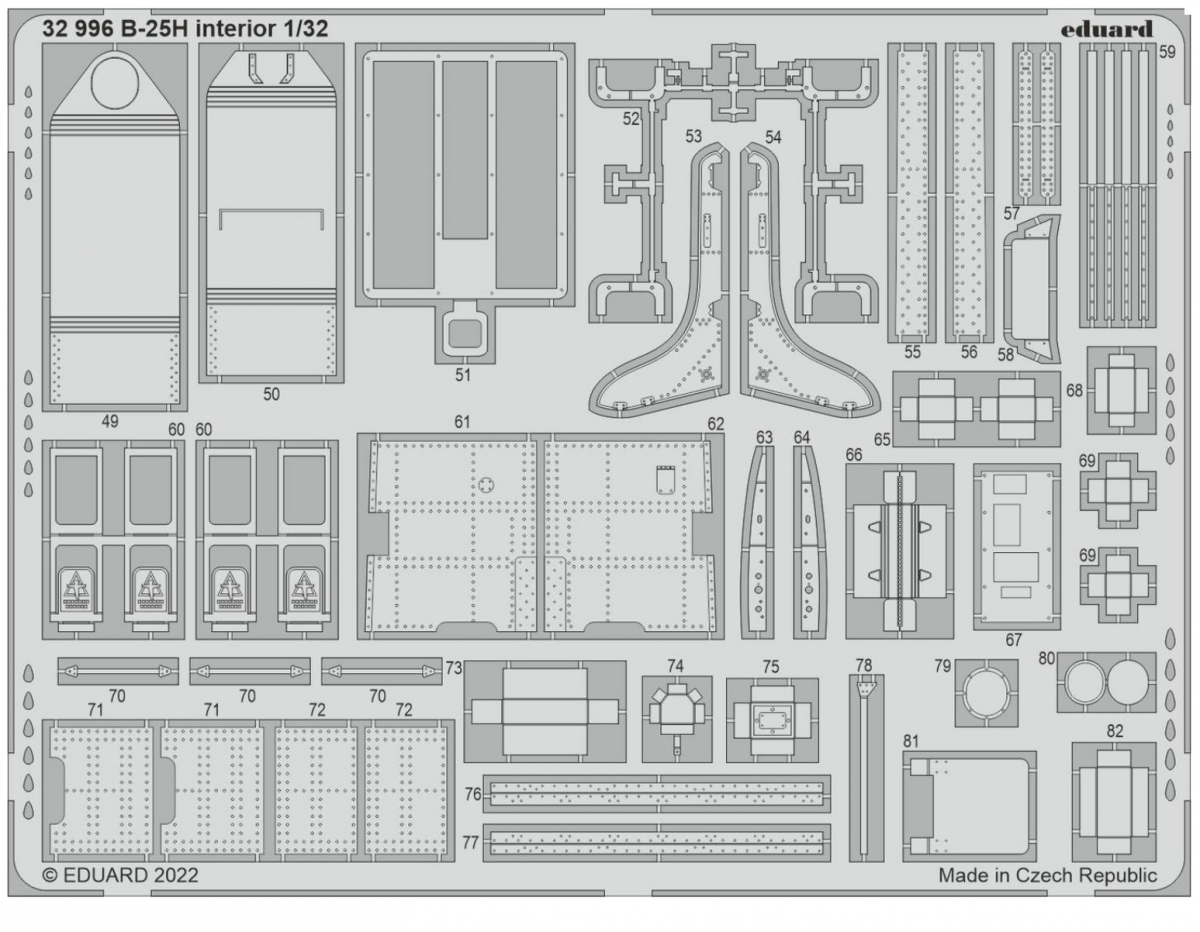 Eduard 32996 B-25H interior HKM 1/32 – obrázek 2