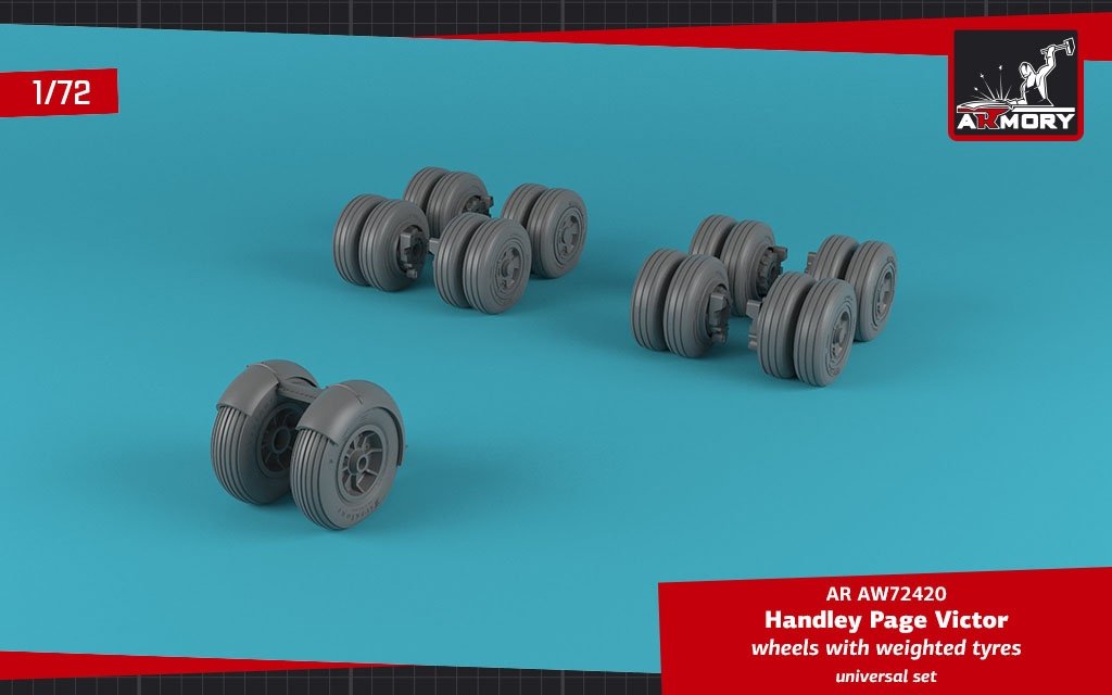 Armory Models AW72420 HP Victor wheels w/ weighted tires &amp;amp; front mudguard 1/72 – image 2