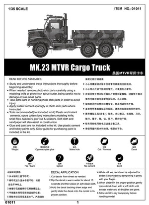 Trumpeter 01011 MK.23 MTVR Cargo Truck 1/35 – obrázek 2