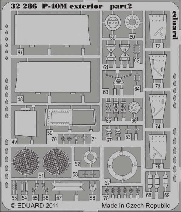 Eduard 32286 P-40M exterior HASEGAWA 1/32