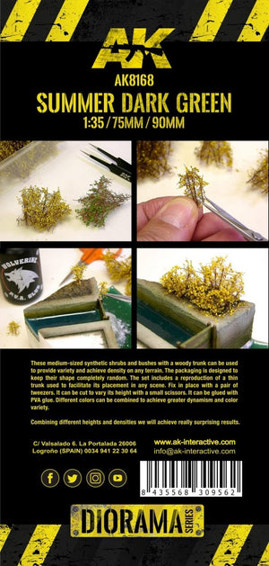 AK Interactive AK8168 SUMMER DARK GREEN SHRUBBERIES 75MM / 90MM 1/35 – image 3