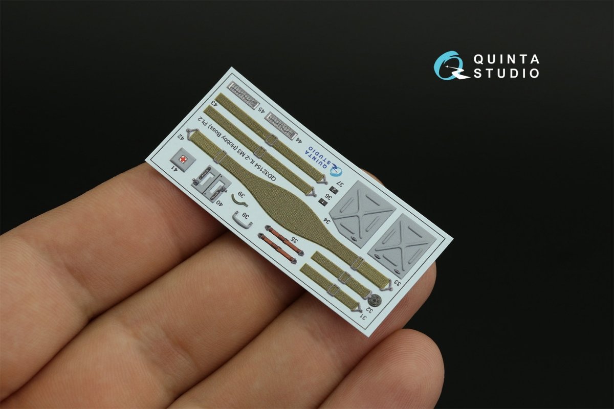 Quinta Studio QD32154 IL-2M3 3D-Printed &amp;amp; colored Interior on decal paper (Hobby Boss) 1/32 – obrázek 5