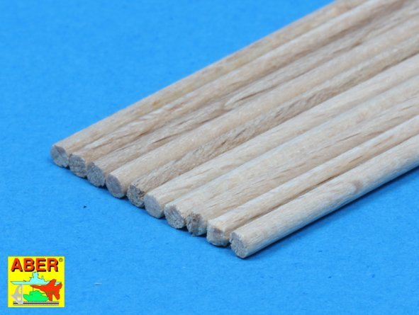 Aber WR2 Wood round rods 2.00 mm length 250 mm x 10 pcs. – Bild 4