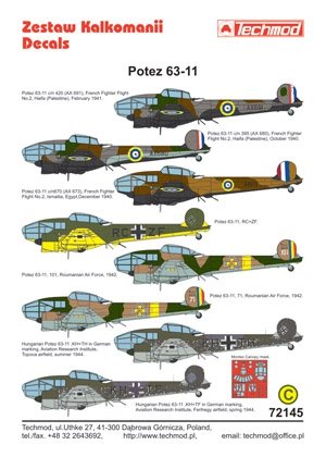 Techmod 72145 - Potez 63-11 1/72 – image 2