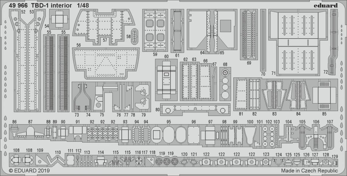 Eduard 49966 TBD-1 interior 1/48 GREAT WALL HOBBY – image 2