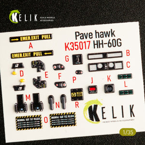 KELIK K35017 HH-60G PAVE HAWK INTERIOR 3D DECALS FOR KITTY HAWK KIT 1/35 – Bild 2