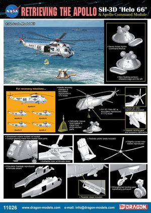 Dragon 11026 Apollo Recovery SH-3D &amp;quot;Helo 66&amp;quot; &amp;amp; Apollo Command Module 1/72 – Bild 2