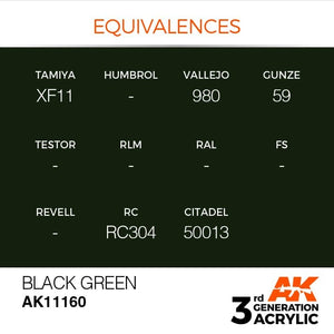 AK Interactive AK11160 BLACK GREEN – STANDARD 17ml – image 2