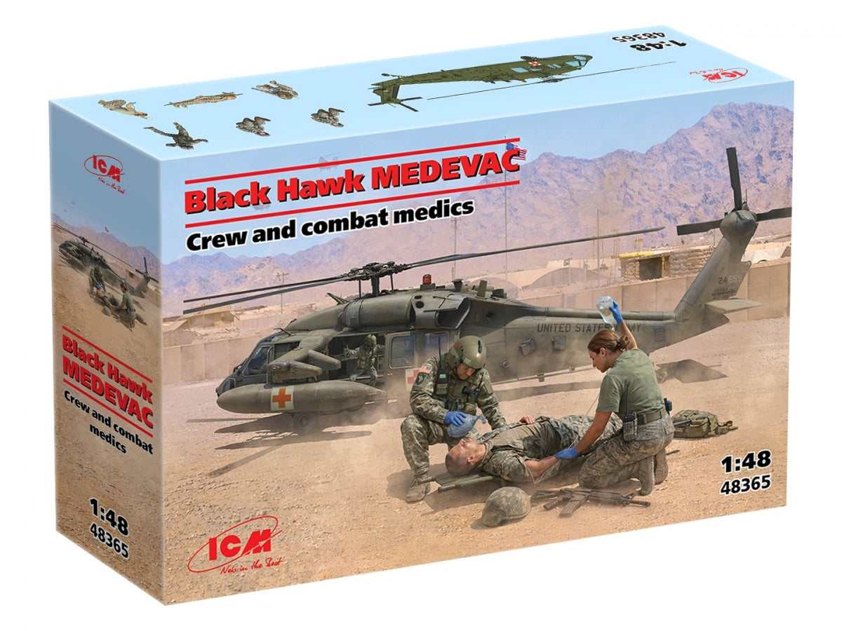 ICM 48365 Black Hawk MEDEVAC with Crew and Combat Medics 1/48