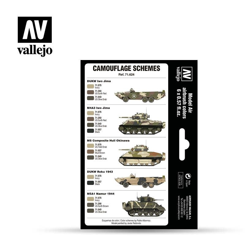 Vallejo 71624 WWII USMC Colors Sand Patterns 1942-1945 6x17ml – Bild 2