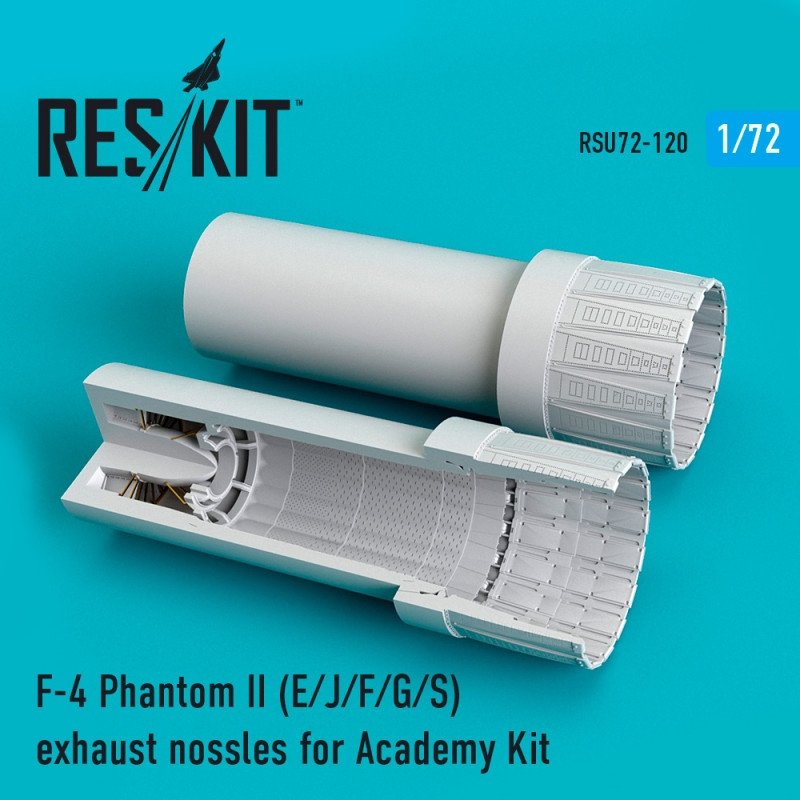 RESKIT RSU72-0120 Touffes d'échappement F-4 E/J/F/G/S Phantom II pour Academy 1/72