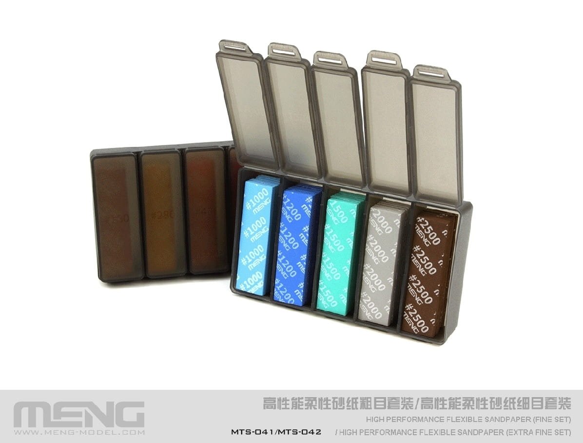 Meng Model MTS-042 High Performance Flexible Sandpaper (Extra FineSet) (sanding set)