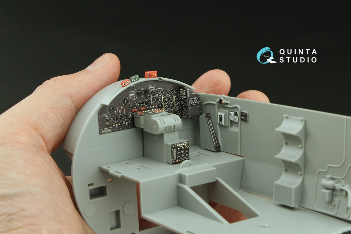 Quinta Studio QD32233 Boeing B-17E/F Pilot&amp;#39;s cockpit. 3D-Printed colored Interior on decal paper (HK models) 1/32 – Bild 6