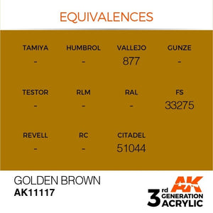 AK Interactive AK11117 GOLDEN BROWN – STANDARD 17ml – obrázek 3