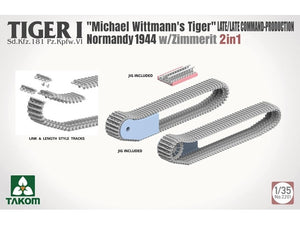 Takom 2201 Tiger I Late Production w/zimmerit Normandy 1944 Sd.Kfz. 181 Pz.Kpfw. VI Ausf. E &amp;quot;Michael Wittmann&amp;#39;s Tiger&amp;quot;(Late/Late Command) 1/35 – Bild 7